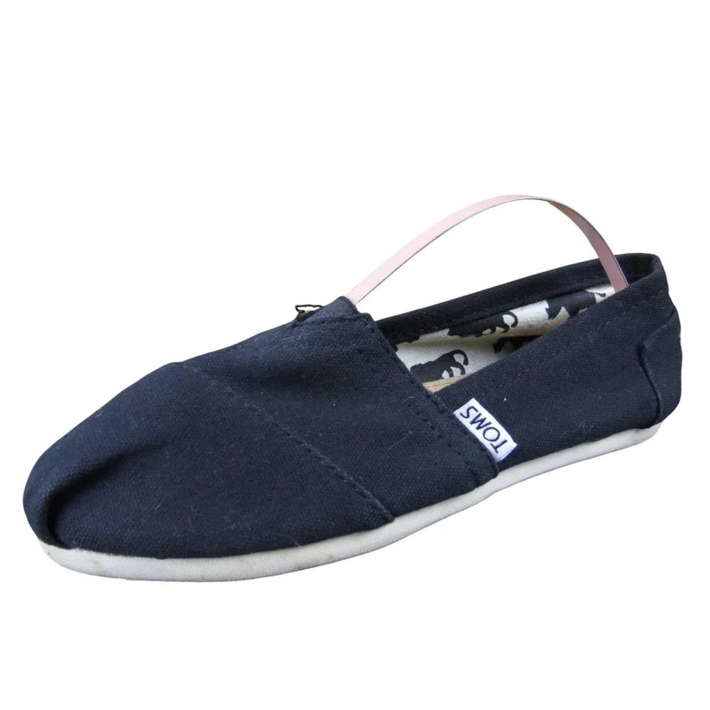 TOMS‎ Classic Alpargata Women's Black Canvas Slip-On Shoes Size 6 Casual